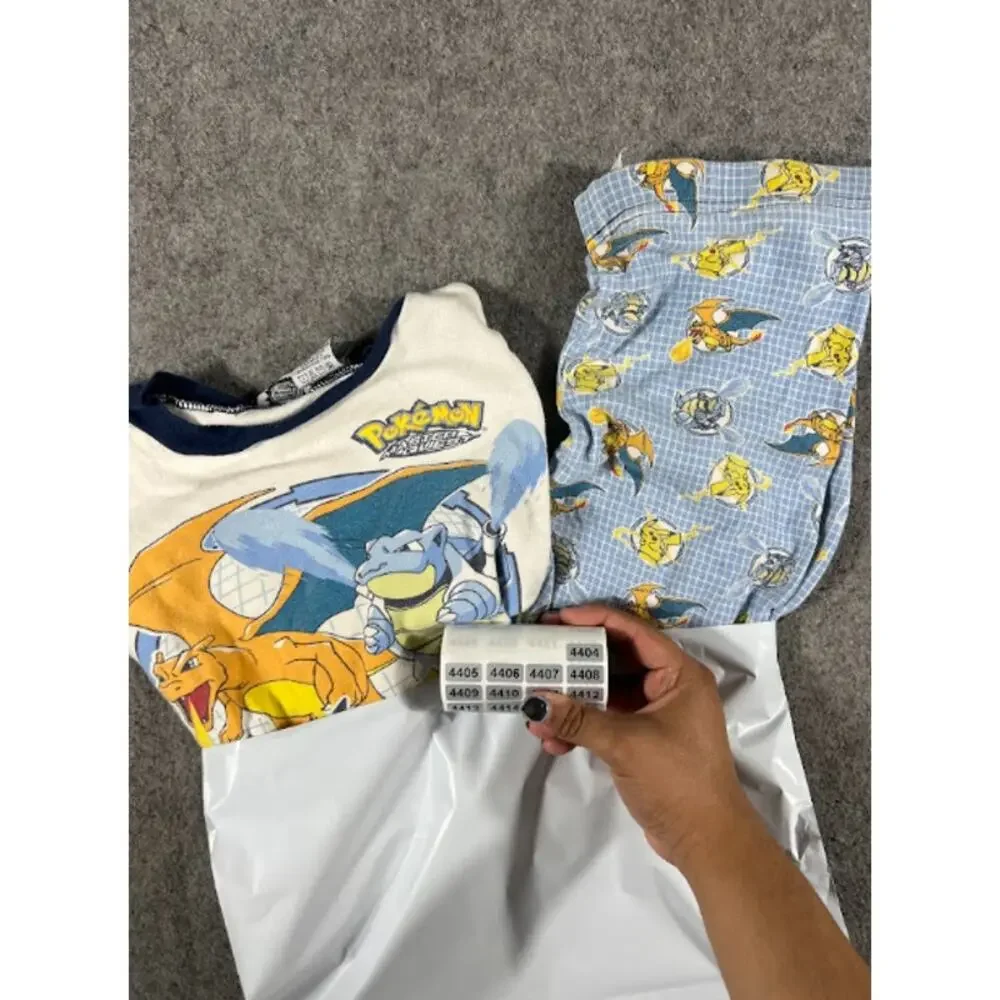 VTG 90s Pokemon Academy Pajama Set Boy Youth 10 Blue White Pikachu AOP Sleepwear